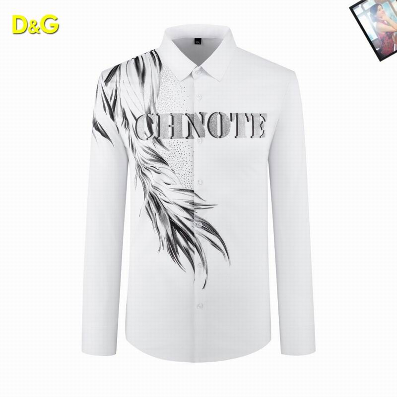 Wholesale High quality Men's D.olce Gabbana Long Sleeve Replica Designer Shirts for sale