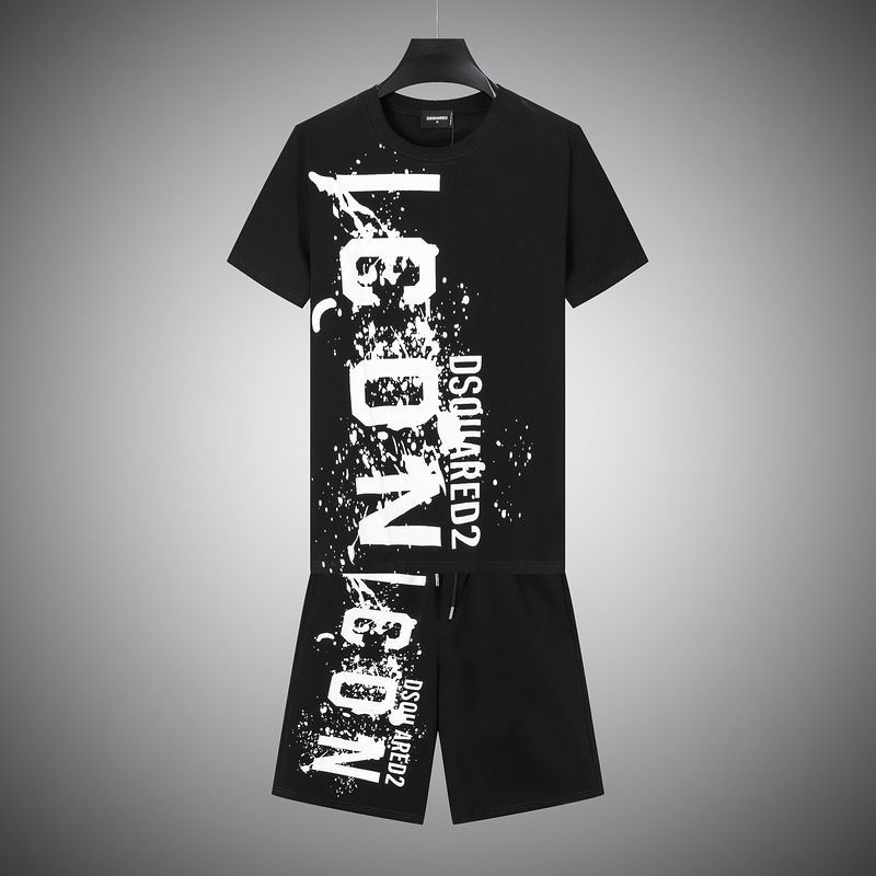Wholesale Cheap Dsq Short Sleeve Replica Casual Tracksuit for sale