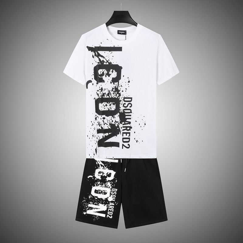 Wholesale Cheap Dsq Short Sleeve Replica Casual Tracksuit for sale