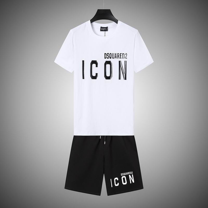 Wholesale Cheap Dsq Short Sleeve Replica Casual Tracksuit for sale