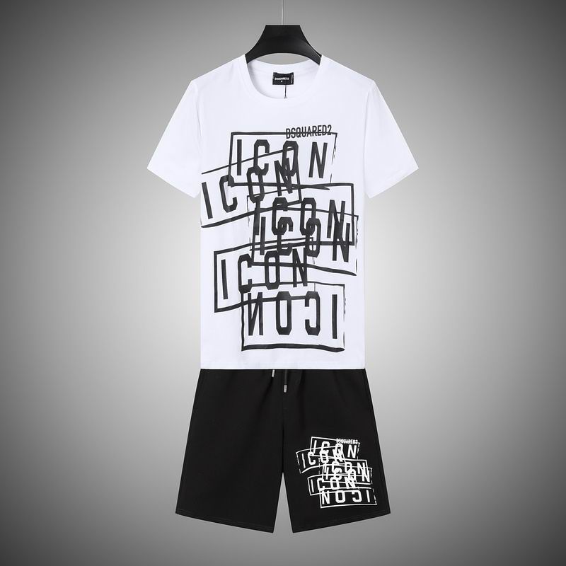 Wholesale Cheap Dsq Short Sleeve Replica Casual Tracksuit for sale