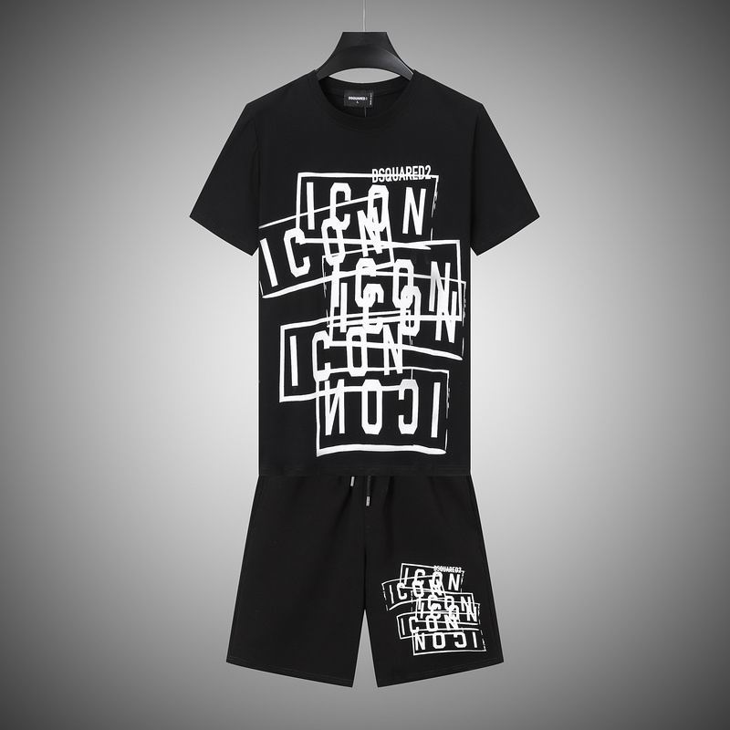 Wholesale Cheap Dsq Short Sleeve Replica Casual Tracksuit for sale