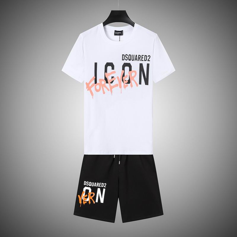 Wholesale Cheap Dsq Short Sleeve Replica Casual Tracksuit for sale