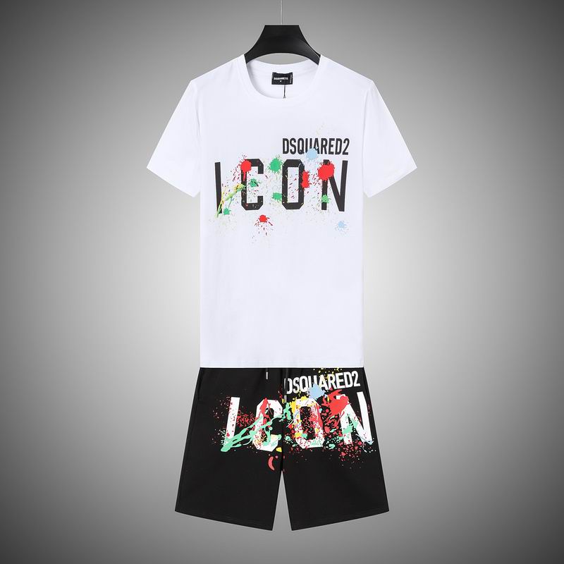 Wholesale Cheap Dsq Short Sleeve Replica Casual Tracksuit for sale