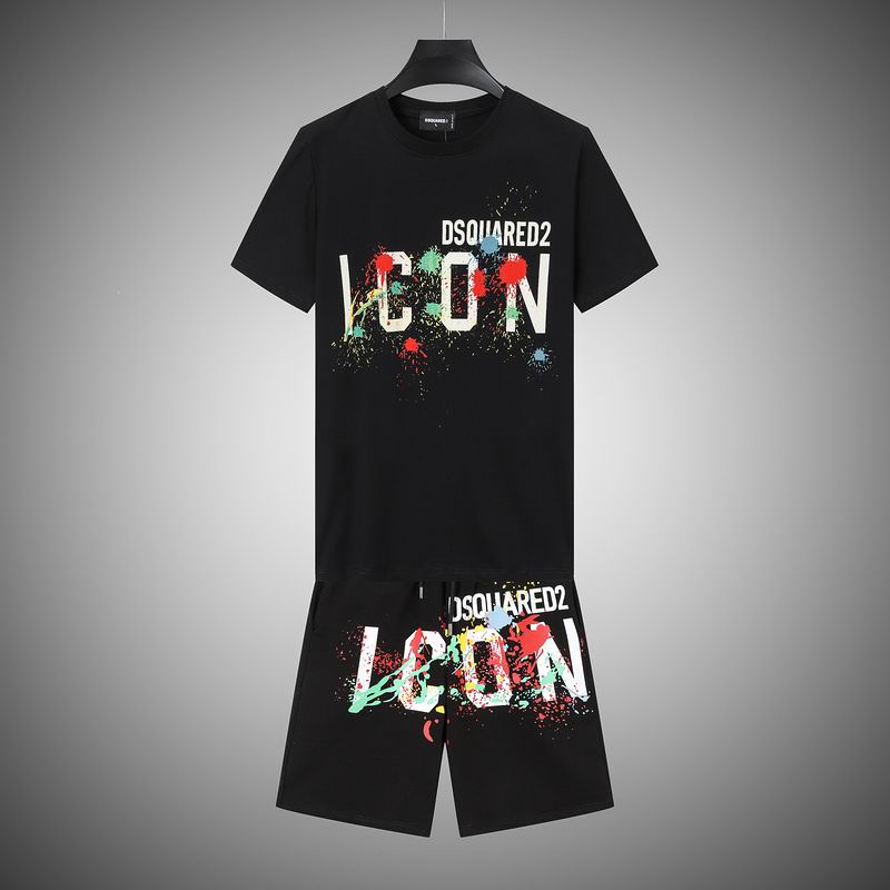Wholesale Cheap Dsq Short Sleeve Replica Casual Tracksuit for sale