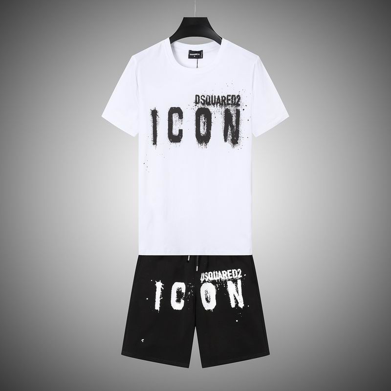 Wholesale Cheap Dsq Short Sleeve Replica Casual Tracksuit for sale