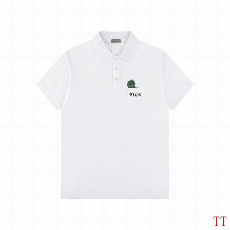 Wholesale Cheap D.ior Short Sleeve Lapel Replica T Shirts for sale