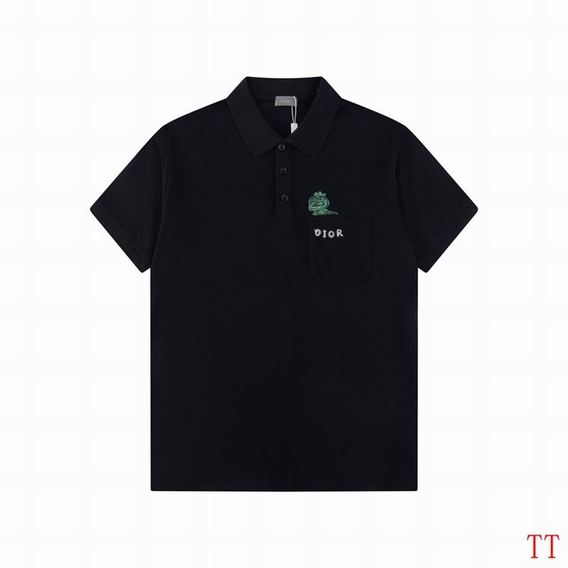 Wholesale Cheap D.ior Short Sleeve Lapel Replica T Shirts for sale