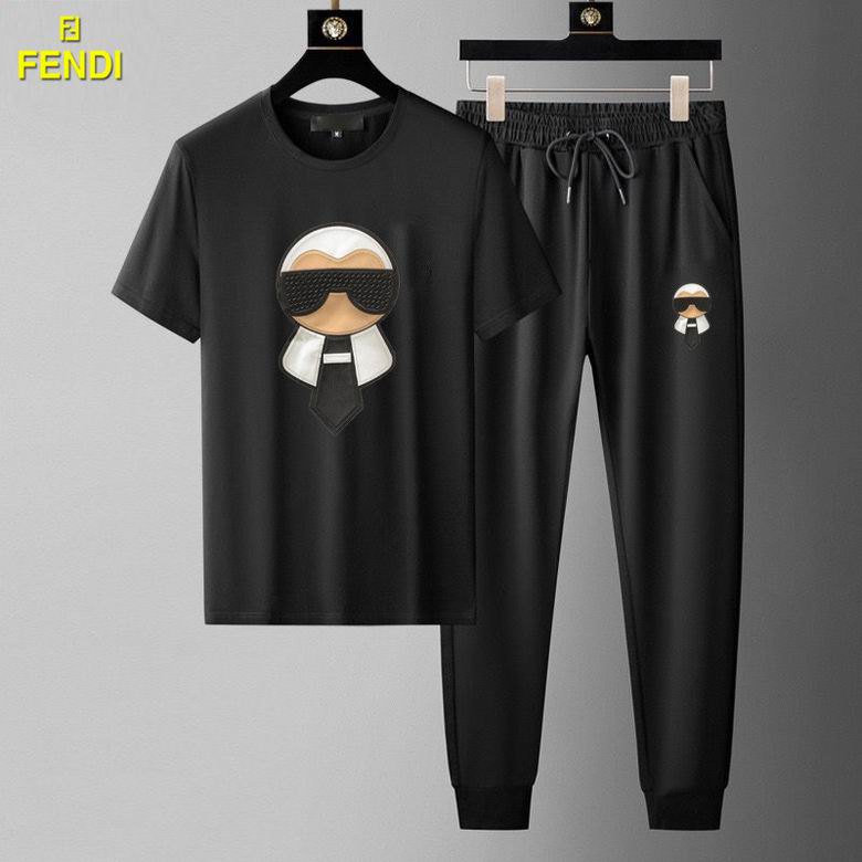 Wholesale Cheap F endi men Short Sleeve Tracksuits for Sale