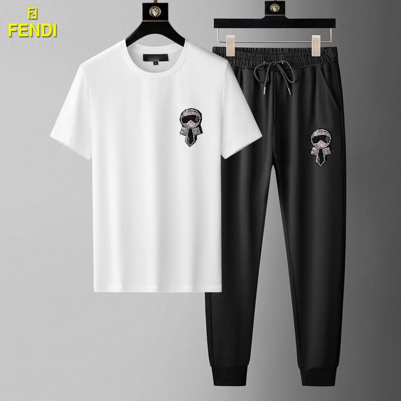 Wholesale Cheap F endi men Short Sleeve Tracksuits for Sale