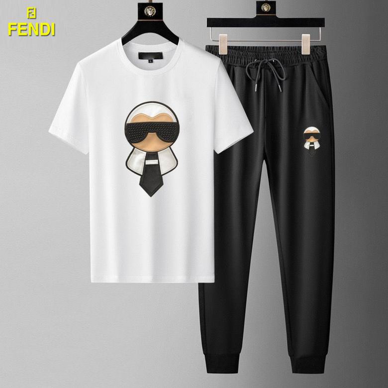 Wholesale Cheap F endi men Short Sleeve Tracksuits for Sale