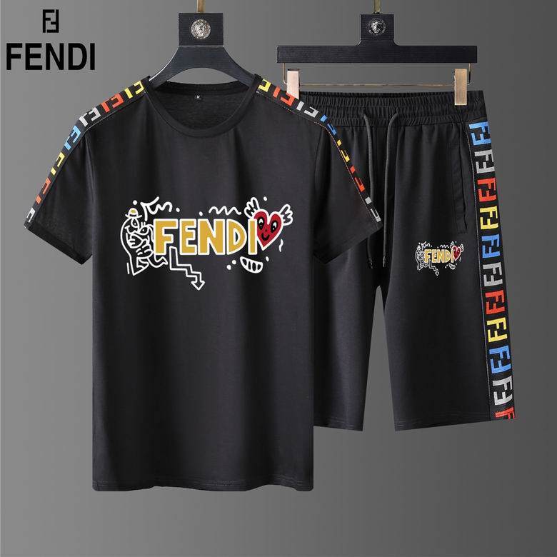 Wholesale Cheap F endi Short Sleeve Tracksuits for Sale