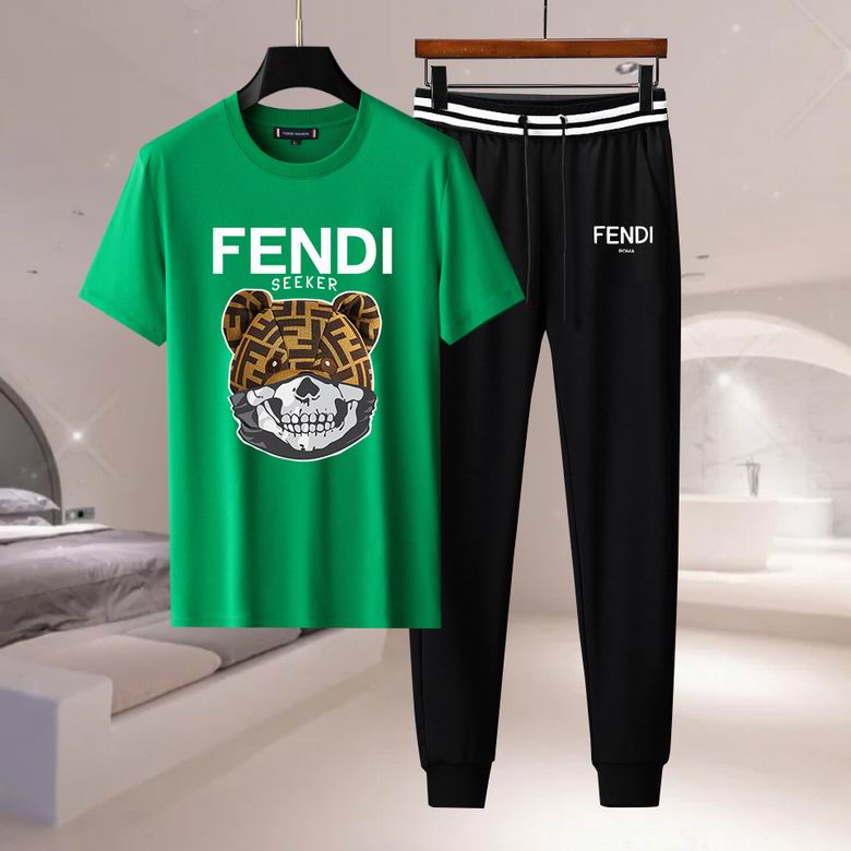 Wholesale Cheap F endi Short Sleeve Designer Tracksuit for Sale