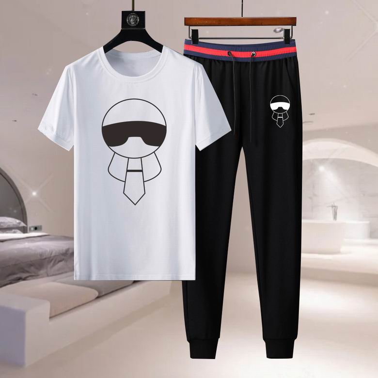 Wholesale Cheap F endi Short Sleeve Designer Tracksuit for Sale