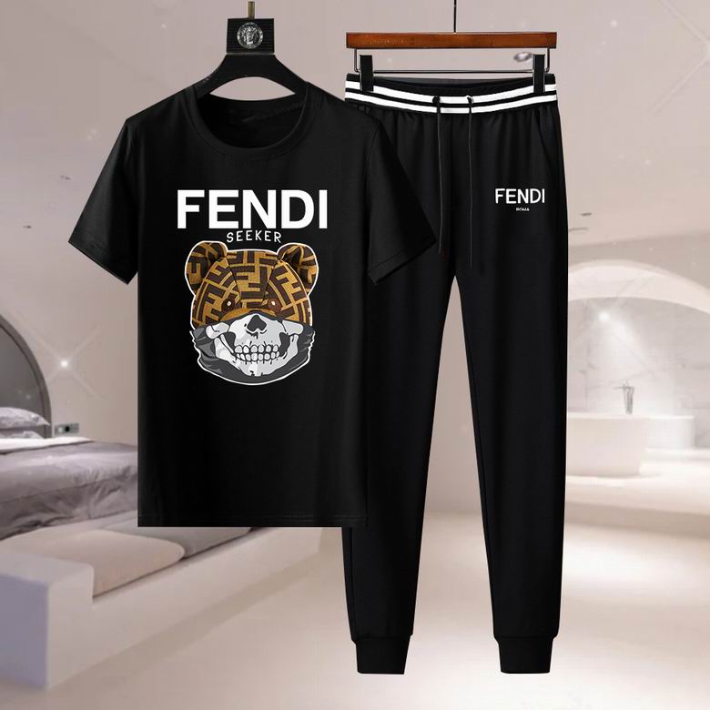 Wholesale Cheap F endi Short Sleeve Designer Tracksuit for Sale