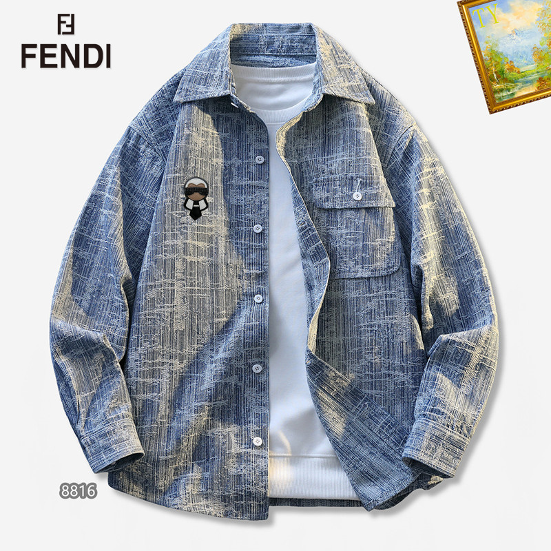 Wholesale Cheap Fendi Replica Designer Denim Jackets for sale