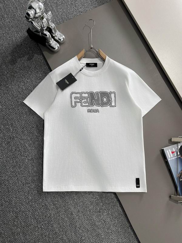 Wholesale Cheap Fendi Women's Short Round Collar Replica T Shirts for sale