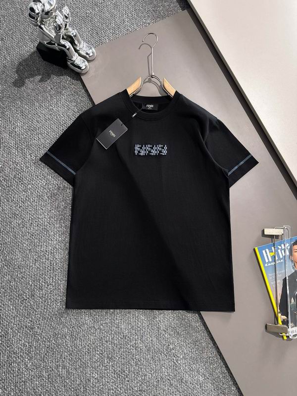 Wholesale Cheap Fendi Women's Short Round Collar Replica T Shirts for sale