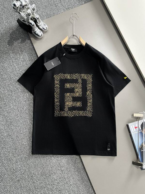 Wholesale Cheap Fendi Women's Short Round Collar Replica T Shirts for sale
