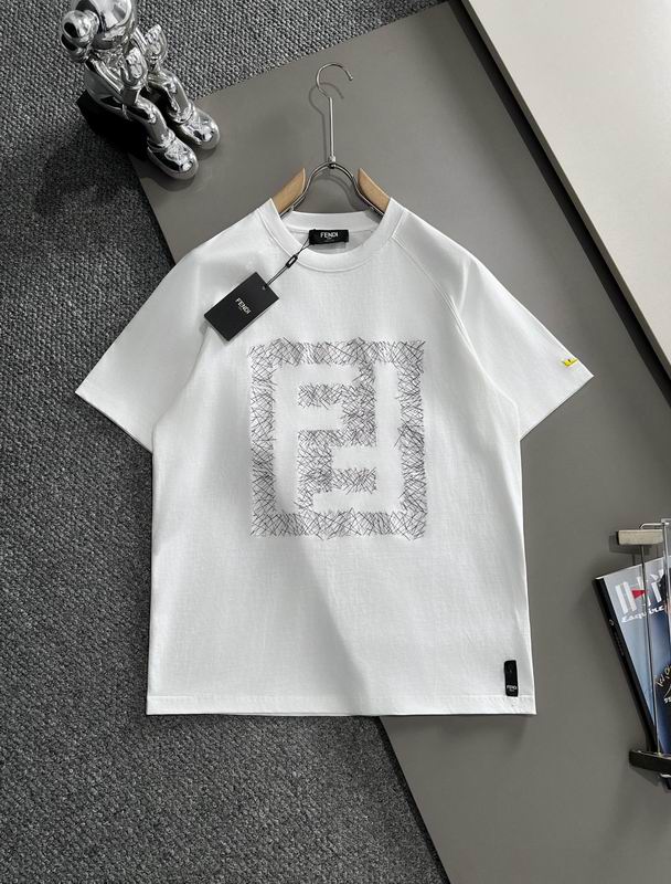 Wholesale Cheap Fendi Women's Short Round Collar Replica T Shirts for sale