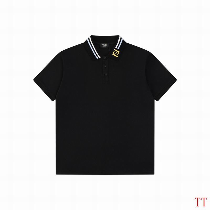 Wholesale Cheap Fendi Short Lapel Replica Designer T Shirts for sale