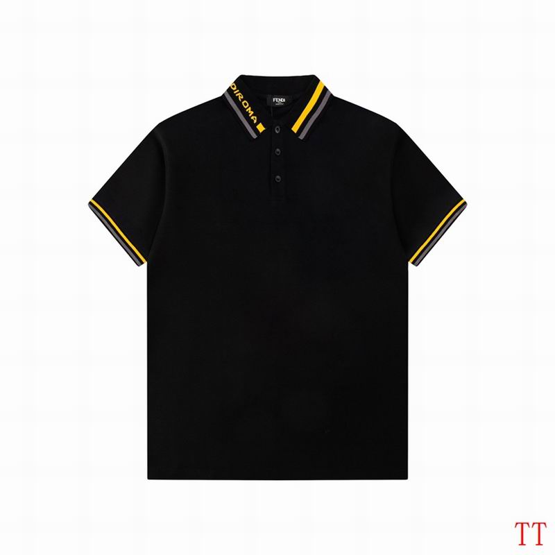 Wholesale Cheap Fendi Short Lapel Replica Designer T Shirts for sale
