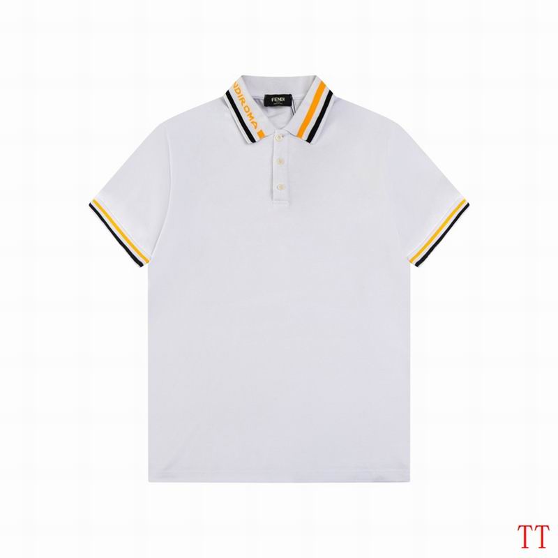 Wholesale Cheap Fendi Short Lapel Replica Designer T Shirts for sale