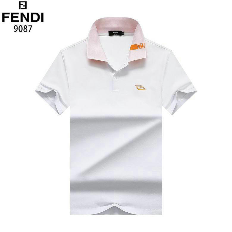 Wholesale Cheap Fendi Short Sleeve Lapel T Shirts for Sale