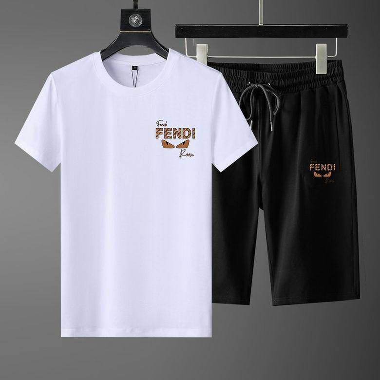 Wholesale Cheap F endi Short Sleeve mens Tracksuits for Sale