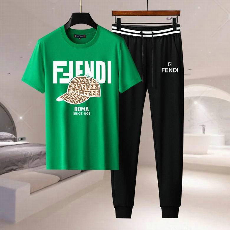 Wholesale Cheap F endi Short Sleeve mens Tracksuits for Sale