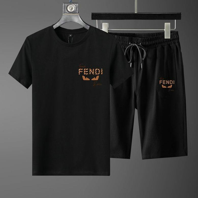 Wholesale Cheap F endi Short Sleeve mens Tracksuits for Sale