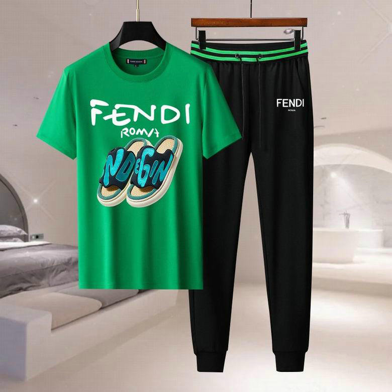 Wholesale Cheap F endi Short Sleeve Tracksuits for Sale