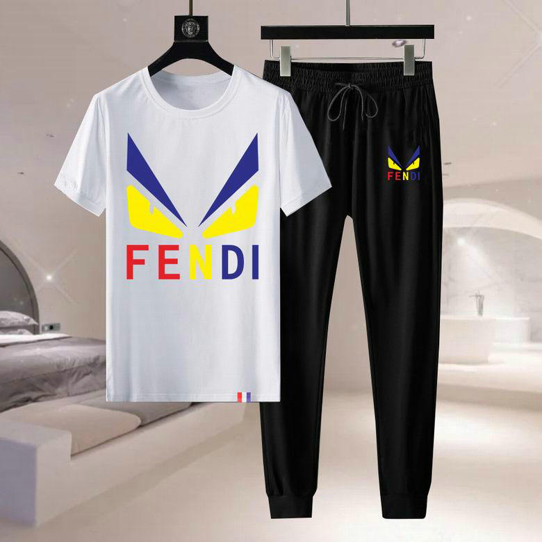 Wholesale Cheap F endi Short Sleeve Tracksuits for Sale