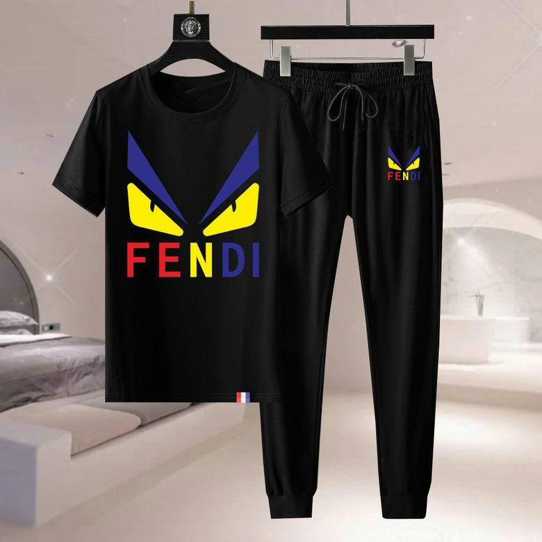 Wholesale Cheap F endi Short Sleeve Tracksuits for Sale