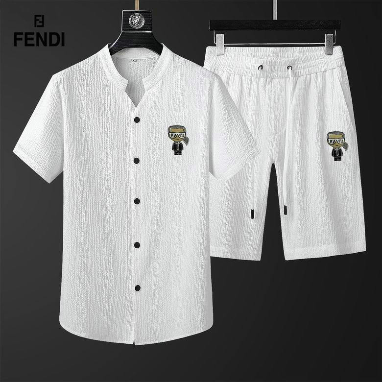 Wholesale Cheap Fendi Short Sleeve Tracksuit mens for Sale