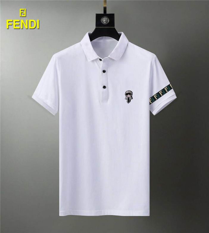 Wholesale Cheap F endi Polo Short Sleeve Lapel T Shirts for Sale