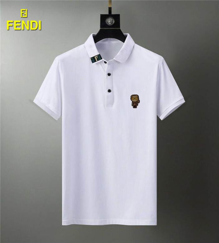 Wholesale Cheap F endi Polo Short Sleeve Lapel T Shirts for Sale