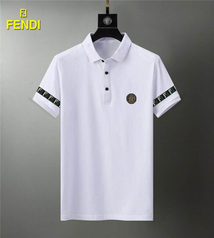 Wholesale Cheap F endi Polo Short Sleeve Lapel T Shirts for Sale
