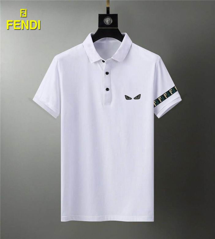 Wholesale Cheap F endi Polo Short Sleeve Lapel T Shirts for Sale