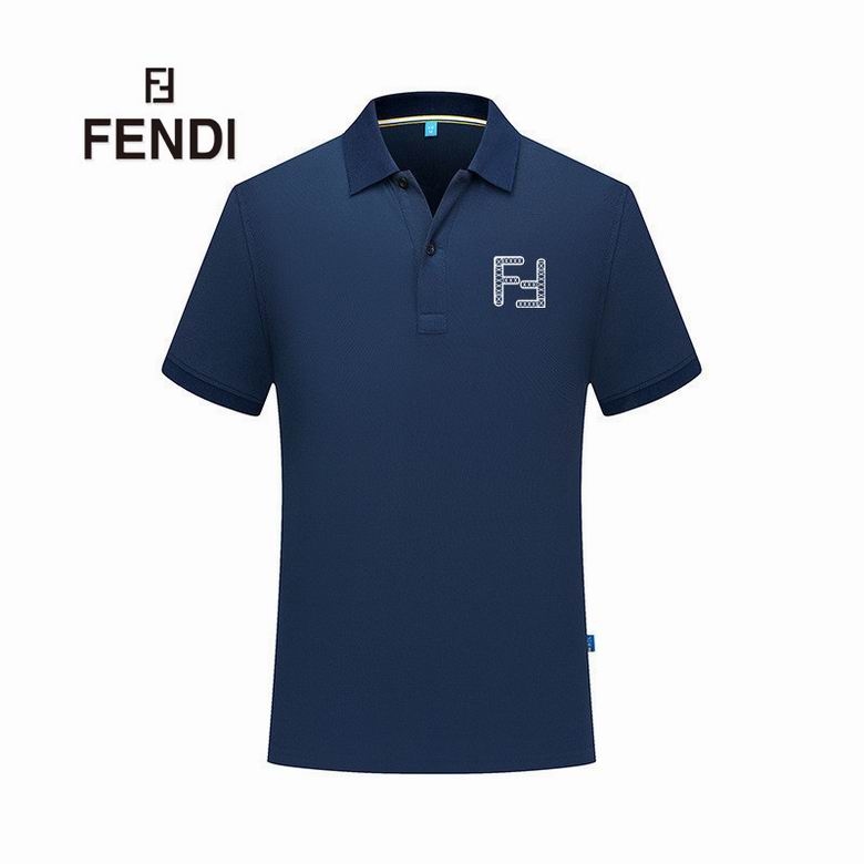 Wholesale Cheap F endi Polo Short Sleeve Lapel T Shirts for Sale
