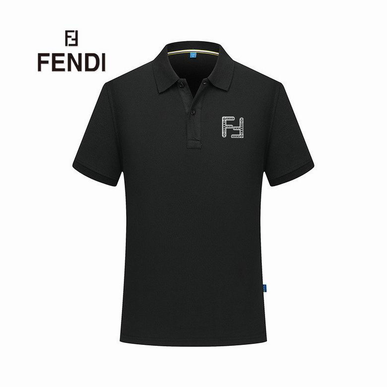 Wholesale Cheap F endi Polo Short Sleeve Lapel T Shirts for Sale