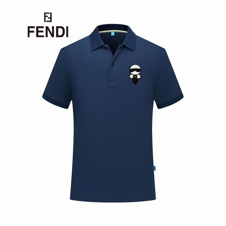 Wholesale Cheap F endi Polo Short Sleeve Lapel T Shirts for Sale