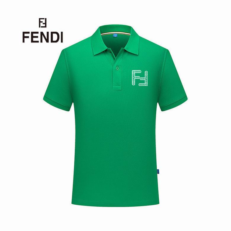 Wholesale Cheap F endi Polo Short Sleeve Lapel T Shirts for Sale
