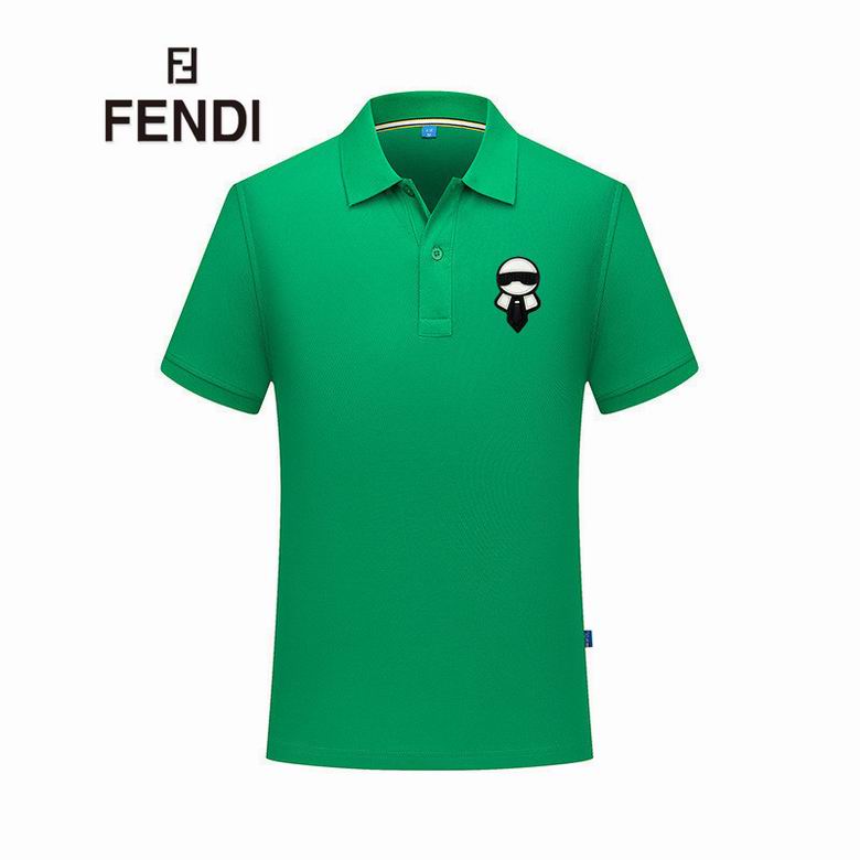 Wholesale Cheap F endi Polo Short Sleeve Lapel T Shirts for Sale