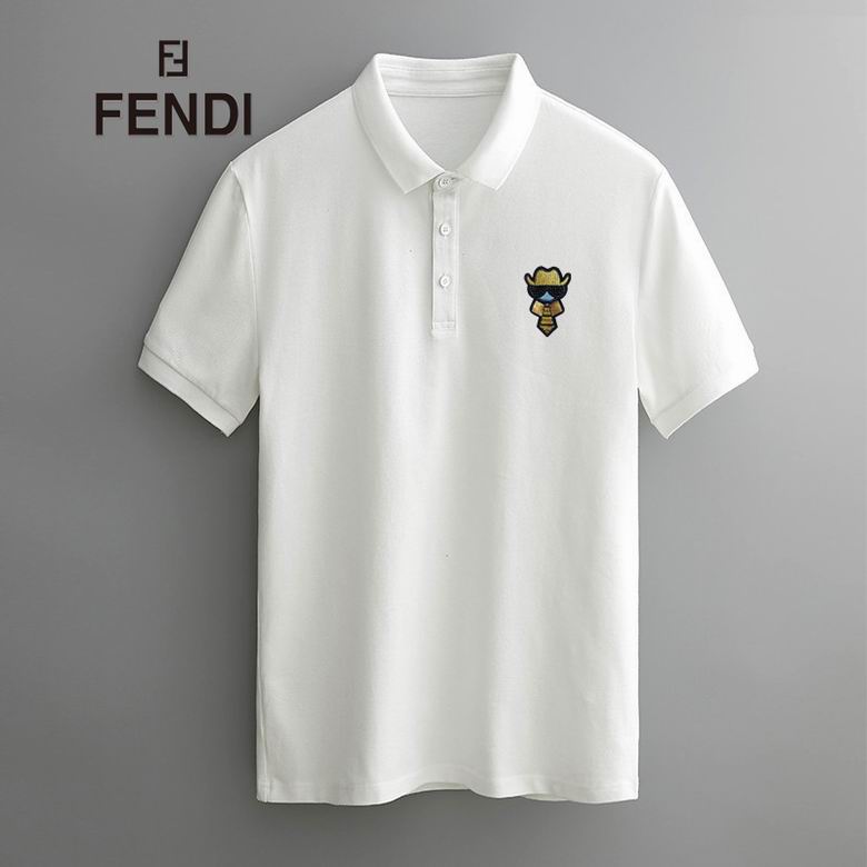 Wholesale Cheap F endi Polo Short Sleeve Lapel T Shirts for Sale