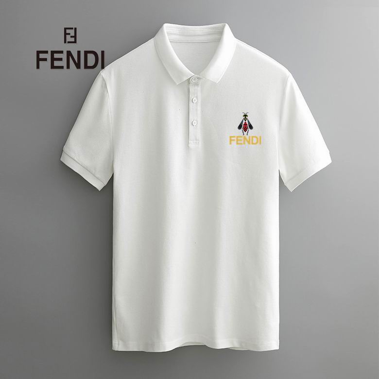 Wholesale Cheap F endi Polo Short Sleeve Lapel T Shirts for Sale