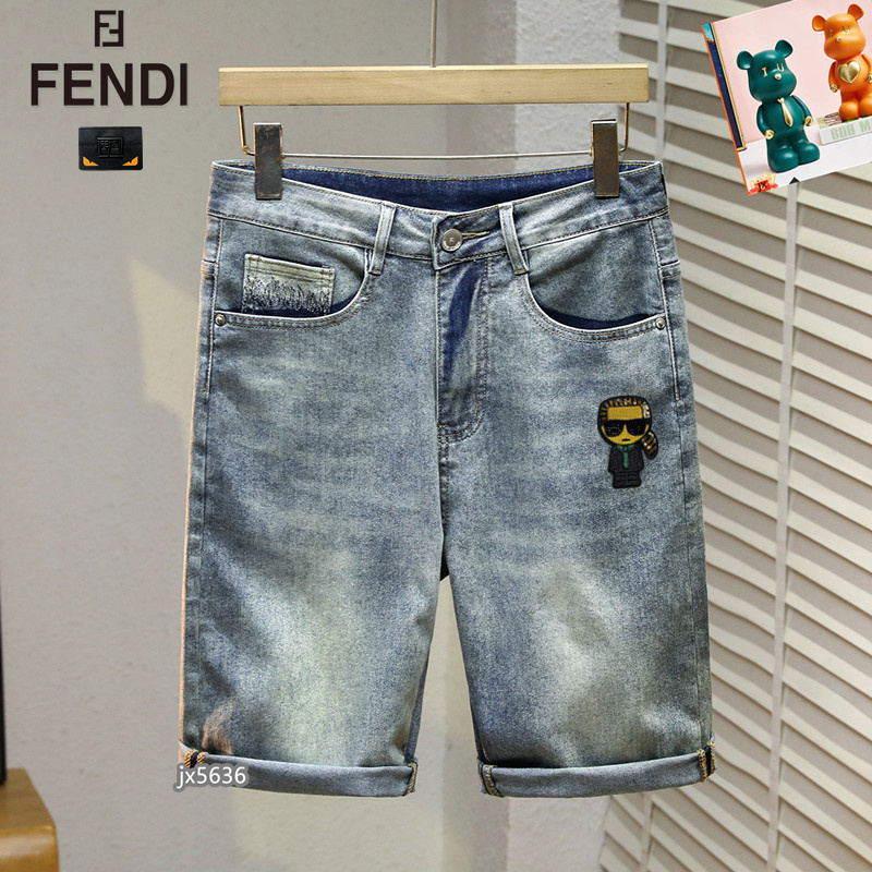 Wholesale Cheap Men's Fendi Replica Designer Shorts Jeans for sale