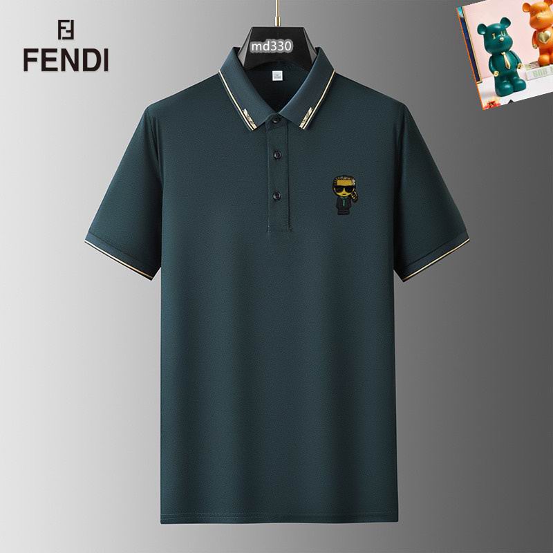 Wholesale Cheap Fendi Short Lapel Replica Designer T Shirts for sale