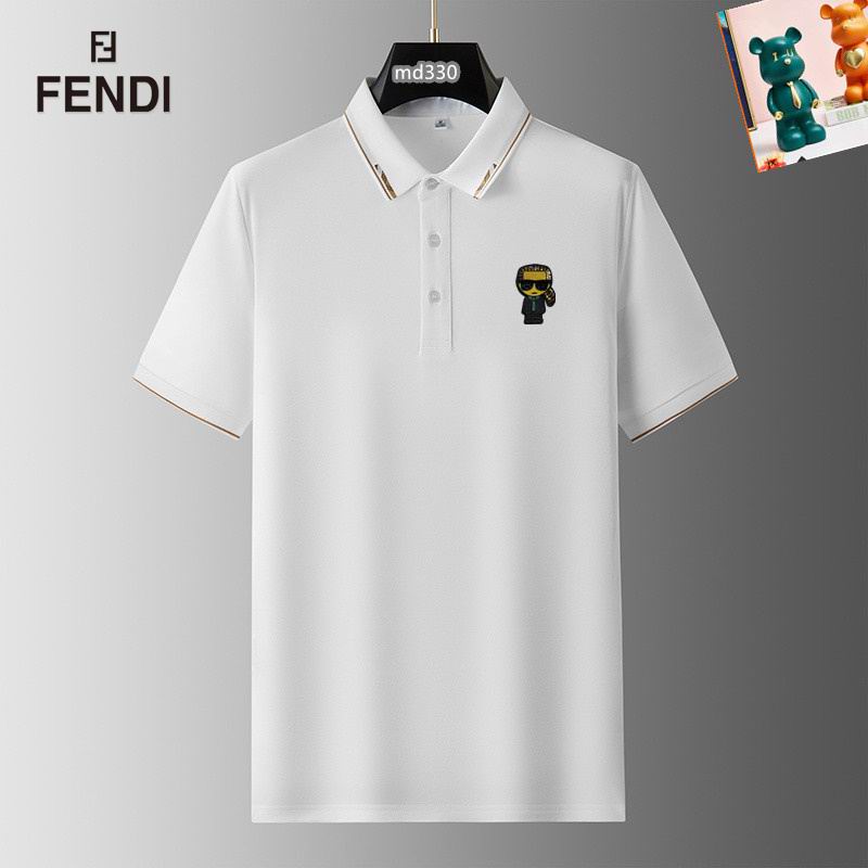 Wholesale Cheap Fendi Short Lapel Replica Designer T Shirts for sale