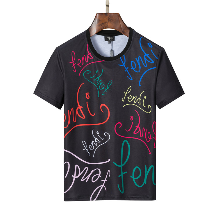 Wholesale Cheap F endi Mens Short Sleeve T Shirts for Sale